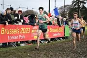 10 December 2023; Niall Murphy of Ireland competes in the U20 men's 5000m during the SPAR European Cross Country Championships at Laeken Park in Brussels, Belgium. Photo by Sam Barnes/Sportsfile