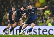 10 December 2023; Ciarán Frawley of Leinster kicks a penalty during the Investec Champions Cup match between La Rochelle and Leinster at Stade Marcel Deflandre in La Rochelle, France. Photo by Harry Murphy/Sportsfile