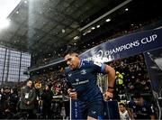 10 December 2023; Michael Ala'alatoa of Leinster runs out before the Investec Champions Cup match between La Rochelle and Leinster at Stade Marcel Deflandre in La Rochelle, France. Photo by Harry Murphy/Sportsfile