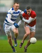 10 December 2023; Paul Geaney of Dingle in action against Damien Cahalane of Castlehaven during the AIB Munster GAA Football Senior Club Championship Final match between Dingle, Kerry, and Castlehaven, Cork, at TUS Gaelic Grounds in Limerick. Photo by Brendan Moran/Sportsfile