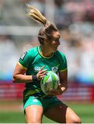 9 December 2023; Megan Burns of Ireland in action during the Women's Pool B match between Ireland and Great Britain during the HSBC SVNS Rugby Tournament at DHL Stadium in Cape Town, South Africa. Photo by Shaun Roy/Sportsfile