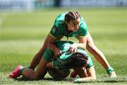 9 December 2023; Amee-Leigh Murphy Crowe and Emily Lane of Ireland during the Women's Pool B match between New Zealand and Ireland during the HSBC SVNS Rugby Tournament at DHL Stadium in Cape Town, South Africa. Photo by Shaun Roy/Sportsfile