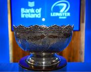 11 December 2023; The Vinnie Murray cup during the Bank of Ireland Leinster School's Cup Draw at Bank of Ireland Montrose Branch in Dublin. Photo by Harry Murphy/Sportsfile