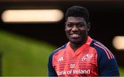 13 December 2023; Edwin Edogbo during Munster rugby squad training at University of Limerick in Limerick. Photo by Piaras Ó Mídheach/Sportsfile