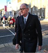 13 December 2023; Former FAI chairperson Roy Barrett arrives at Dáil Éireann in Dublin ahead of a meeting with the Oireachtas Committee on Tourism, Culture, Arts, Sport and Media. Photo by David Fitzgerald/Sportsfile