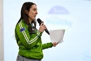 14 December 2023; Brid O'Dwyer, GAA community and health co-ordinator, during the Irish Life Connacht GAA Healthy Clubs recognition event at the Connacht GAA Centre of Excellence in Bekan, Mayo. Photo by Ben McShane/Sportsfile