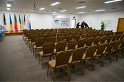 14 December 2023; A general view of the room before the Irish Life Connacht GAA Healthy Clubs recognition event at the Connacht GAA Centre of Excellence in Bekan, Mayo. Photo by Ben McShane/Sportsfile