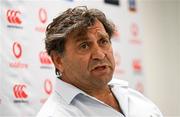 14 December 2023; Outgoing Irish Rugby Football Union High Performance Director David Nucifora addresses members of the press during a media conference at the IRFU High Performance Centre on the Sport Ireland Campus in Dublin. Photo by David Fitzgerald/Sportsfile