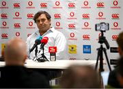 14 December 2023; Outgoing Irish Rugby Football Union High Performance Director David Nucifora addresses members of the press during a media conference at the IRFU High Performance Centre on the Sport Ireland Campus in Dublin. Photo by David Fitzgerald/Sportsfile