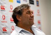 14 December 2023; Outgoing Irish Rugby Football Union High Performance Director David Nucifora addresses members of the press during a media conference at the IRFU High Performance Centre on the Sport Ireland Campus in Dublin. Photo by David Fitzgerald/Sportsfile