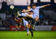 12 May 2023; Adam O'Reilly of Derry City in action against Keith Buckley of Bohemians during the SSE Airtricity Men's Premier Division match between Bohemians and Derry City at Dalymount Park in Dublin. Photo by Tyler Miller/Sportsfile