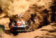 12 May 2023; Elfyn Evans and Scott Martin in their Toyota GR Yaris Rally 1 during day two of the FIA World Rally Championship in Porto, Portugal. Photo by Philip Fitzpatrick/Sportsfile