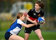15 December 2023; Siobhan Layte of The High School during the Bank of Ireland Leinster Rugby Senior Girls League match between The High School and St Andrew's at Energia Park in Dublin. Photo by Tyler Miller/Sportsfile