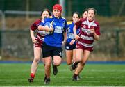15 December 2023; Lyra Harrington of Wilson's Hospital during the Bank of Ireland Leinster Rugby Senior Girls League match between Wilson's Hospital and Wolstan's at Energia Park in Dublin. Photo by Tyler Miller/Sportsfile
