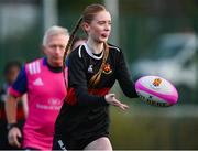 15 December 2023; Airmid Devitt Osborne of The High School during the Bank of Ireland Leinster Rugby Senior Girls League match between The High School and Wilson's Hospital at Energia Park in Dublin. Photo by Tyler Miller/Sportsfile