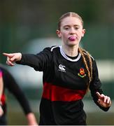 15 December 2023; Airmid Devitt Osborne of The High School during the Bank of Ireland Leinster Rugby Senior Girls League match between The High School and Wilson's Hospital at Energia Park in Dublin. Photo by Tyler Miller/Sportsfile