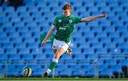 15 December 2023; Jack Murphy of Ireland kicks a conversion during the U20 international friendly match between Ireland and Italy at UCD Bowl in Dublin. Photo by Seb Daly/Sportsfile