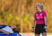 15 December 2023; Referee Joy Neville during the U20 international friendly match between Ireland and Italy at UCD Bowl in Dublin. Photo by Seb Daly/Sportsfile