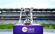 16 December 2023; A general view of the All-Ireland Intermediate Club Championship trophy before the Currentaccount.ie LGFA All-Ireland Intermediate Club Championship final match between Ballinamore-Seán O'Heslin's of Leitrim and Glanmire of Cork at Croke Park in Dublin. Photo by Tyler Miller/Sportsfile