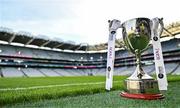 16 December 2023; A general view of the All-Ireland Intermediate Club Championship trophy before the Currentaccount.ie LGFA All-Ireland Intermediate Club Championship final match between Ballinamore-Seán O'Heslin's of Leitrim and Glanmire of Cork at Croke Park in Dublin. Photo by Tyler Miller/Sportsfile