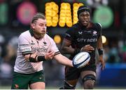 16 December 2023; Finlay Bealham of Connacht in action against Maro Itoje of Saracens during the Investec Champions Cup Pool 1 Round 2 match between Saracens and Connacht at Stone X Stadium in Barnet, England. Photo by Brendan Moran/Sportsfile