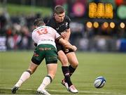 16 December 2023; Owen Farrell of Saracens is tackled by Tom Farrell of Connacht during the Investec Champions Cup Pool 1 Round 2 match between Saracens and Connacht at Stone X Stadium in Barnet, England. Photo by Brendan Moran/Sportsfile