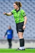 16 December 2023; Referee Siobhán Coyle during the Currentaccount.ie LGFA All-Ireland Intermediate Club Championship final match between Ballinamore-Seán O'Heslin's of Leitrim and Glanmire of Cork at Croke Park in Dublin. Photo by Tyler Miller/Sportsfile