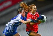 16 December 2023; Olivia Divilly of Kilkerrin-Clonberne in action against Ruby Browne of Ballymacarbry during the Currentaccount.ie LGFA All-Ireland Senior Club Championship final match between Ballymacarby of Waterford and Kilkerrin-Clonberne of Galway at Croke Park in Dublin. Photo by Tyler Miller/Sportsfile