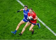 16 December 2023; Niamh Divilly of Kilkerrin-Clonberne in action against Ruby Browne of Ballymacarbry during the Currentaccount.ie LGFA All-Ireland Senior Club Championship final match between Ballymacarby of Waterford and Kilkerrin-Clonberne of Galway at Croke Park in Dublin. Photo by Stephen Marken/Sportsfile