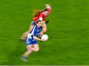 16 December 2023; Aileen Wall of Ballymacarbry in action against Niamh Divilly of Kilkerrin-Clonberne during the Currentaccount.ie LGFA All-Ireland Senior Club Championship final match between Ballymacarby of Waterford and Kilkerrin-Clonberne of Galway at Croke Park in Dublin. Photo by Stephen Marken/Sportsfile