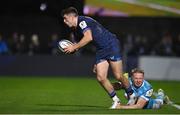 16 December 2023; Jimmy O'Brien of Leinster in action against Connor Doherty of Sale Sharks during the Investec Champions Cup Pool 4 Round 2 match between Leinster and Sale Sharks at the RDS Arena in Dublin. Photo by Sam Barnes/Sportsfile