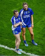 16 December 2023; Michelle Ryan of Ballymacarbry, left, and Ruby Browne of Ballymacarbry after their side's defeat in the Currentaccount.ie LGFA All-Ireland Senior Club Championship final match between Ballymacarby of Waterford and Kilkerrin-Clonberne of Galway at Croke Park in Dublin. Photo by Stephen Marken/Sportsfile