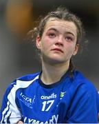 16 December 2023; Michelle Ryan of Ballymacarbry reacts after her side's defeat in the Currentaccount.ie LGFA All-Ireland Senior Club Championship final match between Ballymacarby of Waterford and Kilkerrin-Clonberne of Galway at Croke Park in Dublin. Photo by Tyler Miller/Sportsfile