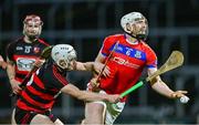 16 December 2023; Shane Cooney of St Thomas' in action against Shane O'Sullivan of Ballygunner during the AIB GAA Hurling All-Ireland Senior Club Championship semi-final match between St Thomas' of Galway and Ballygunner of Waterford at Laois Hire O'Moore Park in Portlaoise, Laois. Photo by Ben McShane/Sportsfile