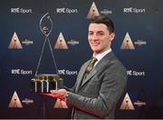 16 December 2023; In attendance during the RTÉ Sports Awards 2023 at RTÉ studios in Donnybrook, Dublin, is RTÉ Sport Sportsperson of the Year, Irish World and European champion gymnast, Rhys McClenaghan. Photo by Seb Daly/Sportsfile