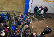 16 December 2023; Leinster players Jamie Osborne, Scott Penny and Ross Byrne with supporters in autograph alley before the Investec Champions Cup Pool 4 Round 2 match between Leinster and Sale Sharks at the RDS Arena in Dublin. Photo by Sam Barnes/Sportsfile
