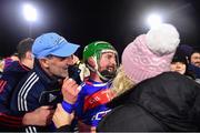 16 December 2023; St Thomas' goalkeeper Gerald Kelly celebrates with supporters after the AIB GAA Hurling All-Ireland Senior Club Championship semi-final match between St Thomas' of Galway and Ballygunner of Waterford at Laois Hire O'Moore Park in Portlaoise, Laois. Photo by Ben McShane/Sportsfile