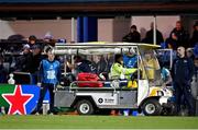 16 December 2023; Charlie Ngatai of Leinster leaves the field on a medical cart after picking up an injury during the Investec Champions Cup Pool 4 Round 2 match between Leinster and Sale Sharks at the RDS Arena in Dublin. Photo by Sam Barnes/Sportsfile