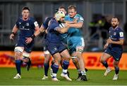16 December 2023; Charlie Ngatai of Leinster in action against Ben Bamber of Sale Sharks during the Investec Champions Cup Pool 4 Round 2 match between Leinster and Sale Sharks at the RDS Arena in Dublin. Photo by Sam Barnes/Sportsfile