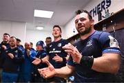 16 December 2023; Cian Healy of Leinster after his side's victory in the Investec Champions Cup Pool 4 Round 2 match between Leinster and Sale Sharks at the RDS Arena in Dublin. Photo by Harry Murphy/Sportsfile