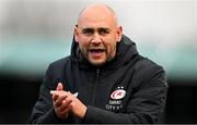 16 December 2023; Saracens head coach Joe Shaw before the Investec Champions Cup Pool 1 Round 2 match between Saracens and Connacht at Stone X Stadium in Barnet, England. Photo by Brendan Moran/Sportsfile