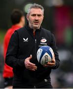 16 December 2023; Saracens backs coach Kevin Sorrell before the Investec Champions Cup Pool 1 Round 2 match between Saracens and Connacht at Stone X Stadium in Barnet, England. Photo by Brendan Moran/Sportsfile