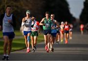 17 December 2023; Brendan Boyce of Ireland, centre, competes in the Marathon Mixed Relay during the National Race Walking Championships and World Athletics Race Walking Tour Bronze at Raheny Park in Dublin. Photo by Sam Barnes/Sportsfile