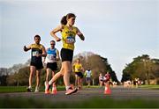 17 December 2023; Aoife Tuthill of Bandon, Cork, competes in the Women U2010km during the National Race Walking Championships and World Athletics Race Walking Tour Bronze at Raheny Park in Dublin. Photo by Sam Barnes/Sportsfile