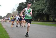 17 December 2023; Evan Walsh of St Josephs AC, Kilkenny competes in the boys U18 5km during the National Race Walking Championships and World Athletics Race Walking Tour Bronze at Raheny Park in Dublin. Photo by Sam Barnes/Sportsfile