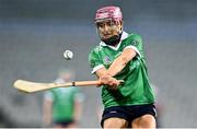 17 December 2023; Orlaith McGrath of Sarsfields during the AIB Camogie All-Ireland Senior Club Championship final match between Dicksboro of Kilkenny and Sarsfields of Galway at Croke Park in Dublin. Photo by Piaras Ó Mídheach/Sportsfile