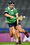 17 December 2023; Siobhán McGrath of Sarsfields shoots to score her side's first goal during the AIB Camogie All-Ireland Senior Club Championship final match between Dicksboro of Kilkenny and Sarsfields of Galway at Croke Park in Dublin. Photo by Piaras Ó Mídheach/Sportsfile