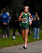 17 December 2023; Taillte O'Callaghan of Tuam, Galway, competes in the girls under 16 3km during the National Race Walking Championships and World Athletics Race Walking Tour Bronze at Raheny Park in Dublin. Photo by Sam Barnes/Sportsfile