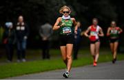 17 December 2023; Kate Veale of Ireland competes in the marathon mixed relay during the National Race Walking Championships and World Athletics Race Walking Tour Bronze at Raheny Park in Dublin. Photo by Sam Barnes/Sportsfile