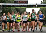 17 December 2023; A general view of the start of the girls 5km during the National Race Walking Championships and World Athletics Race Walking Tour Bronze at Raheny Park in Dublin. Photo by Sam Barnes/Sportsfile